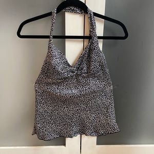 Flower black and white blouse